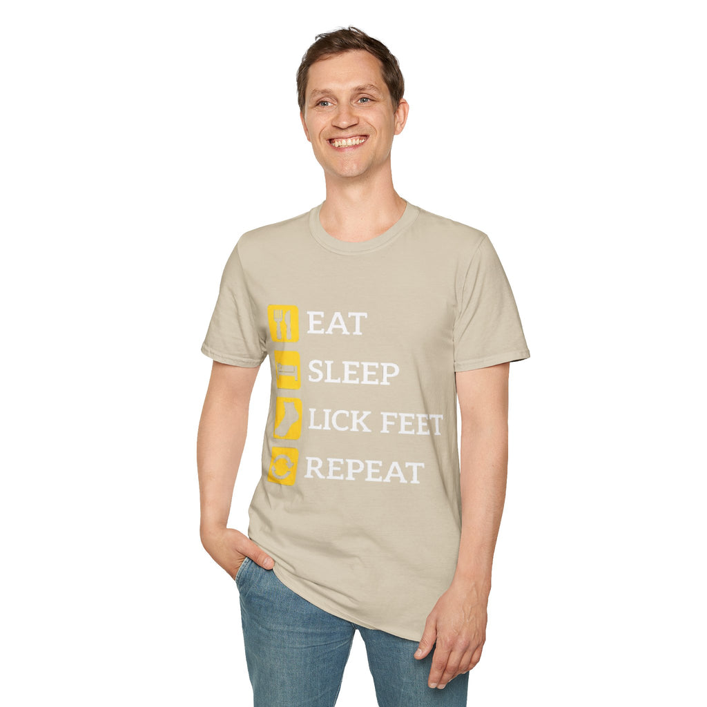 Eat sleep lick feet repeat shirt