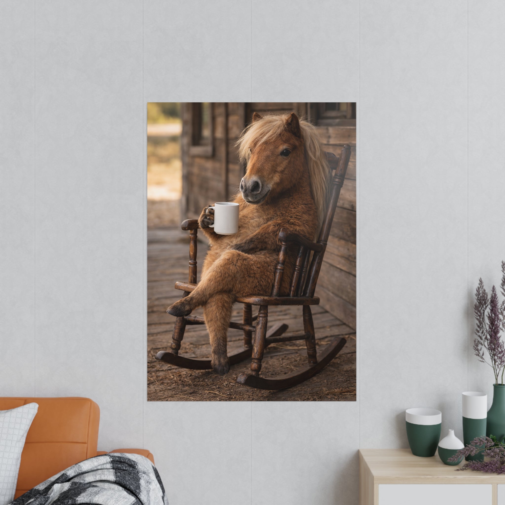 Chilliges Pferd Poster