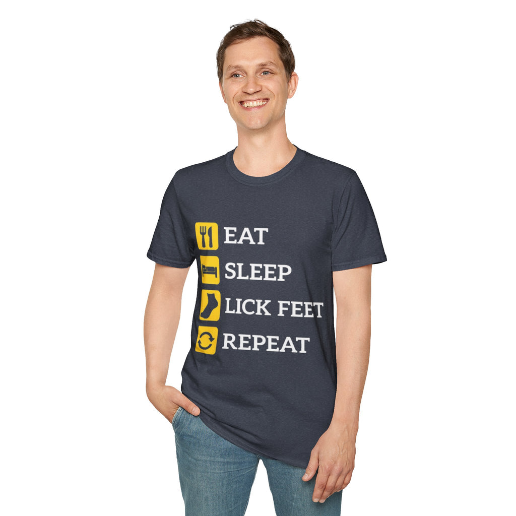 Eat sleep lick feet repeat shirt