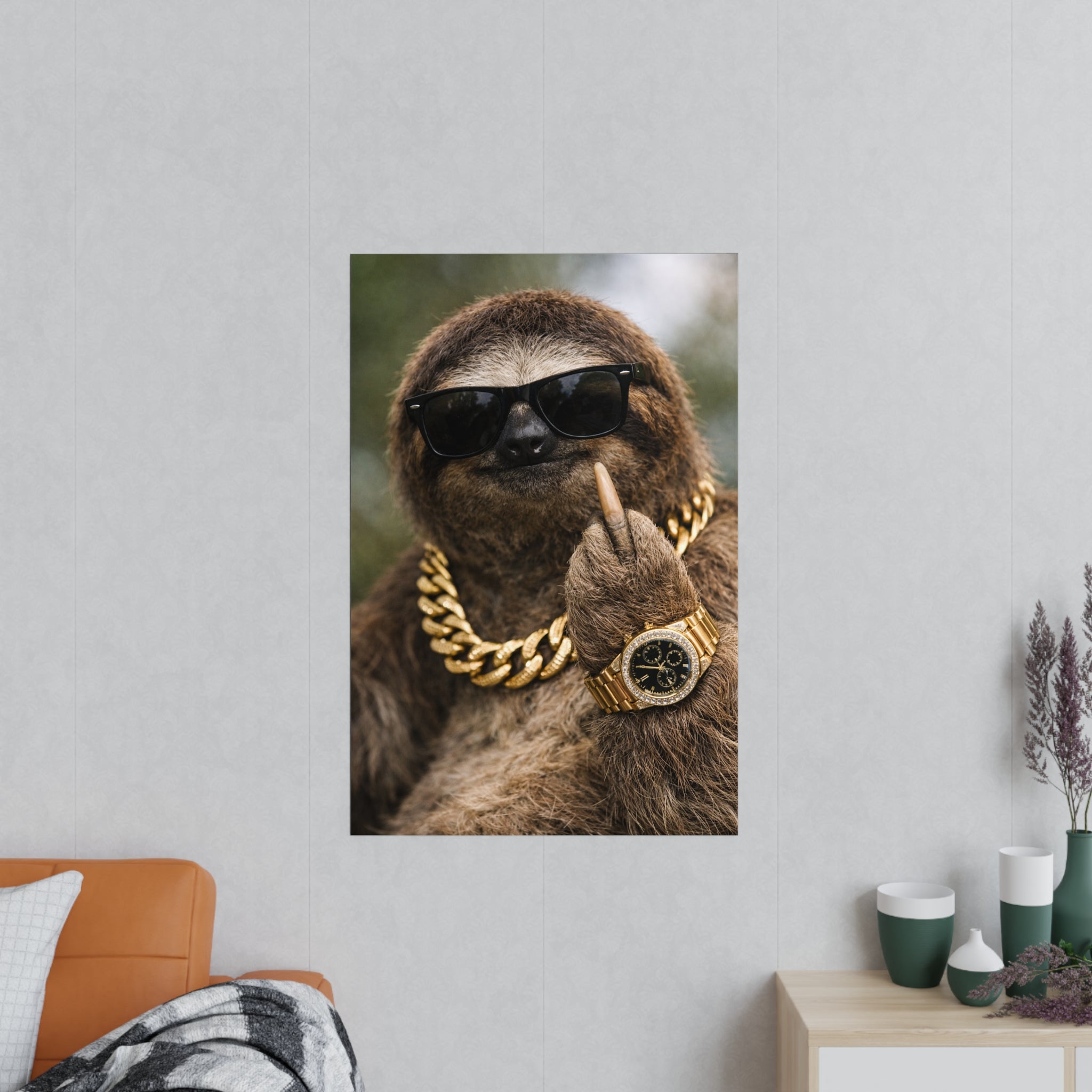 Chilliges Faultier Poster