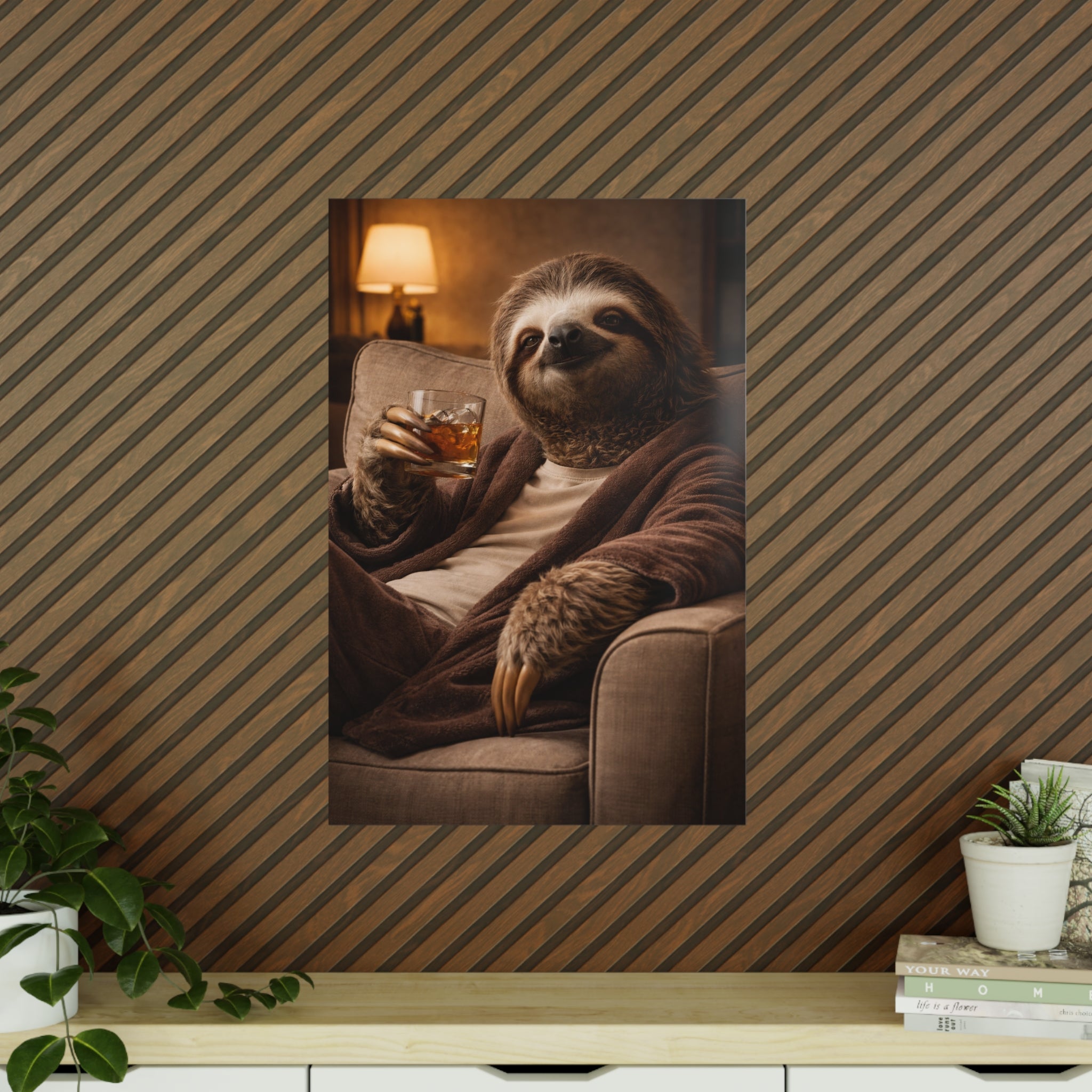Chilliges Faultier Poster