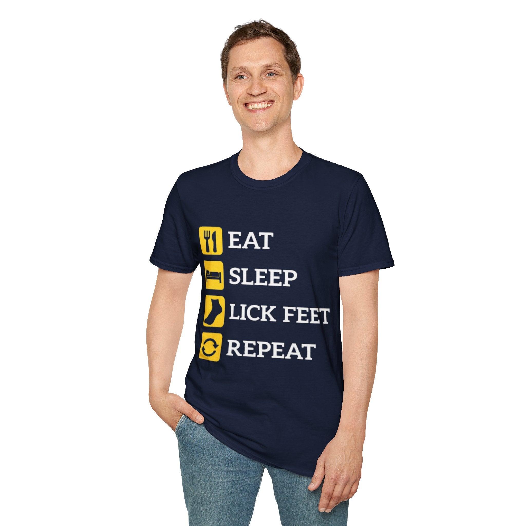 Eat sleep lick feet repeat shirt