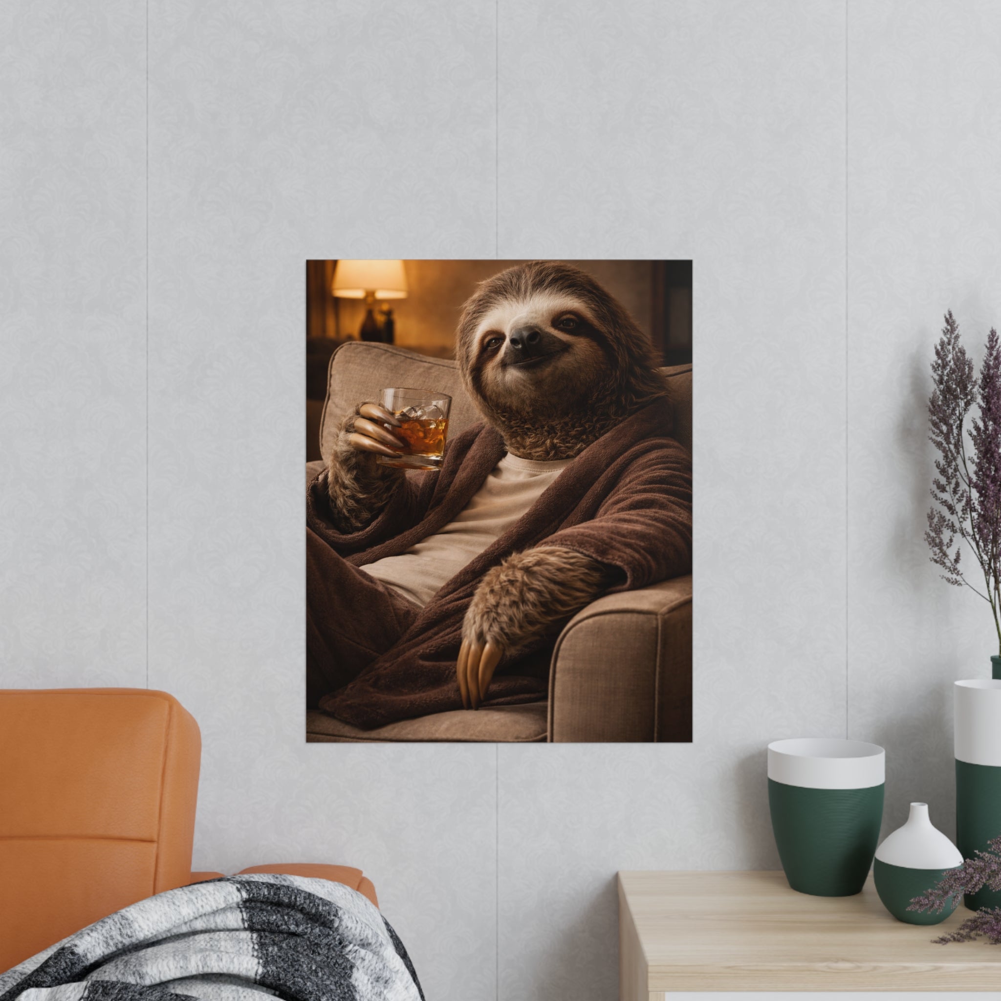 Chilliges Faultier Poster