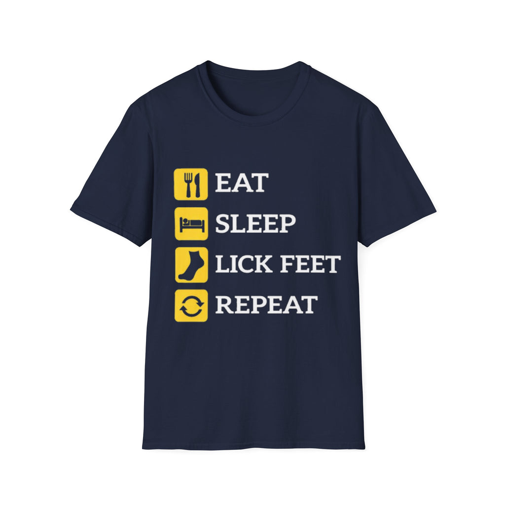 Eat sleep lick feet repeat shirt