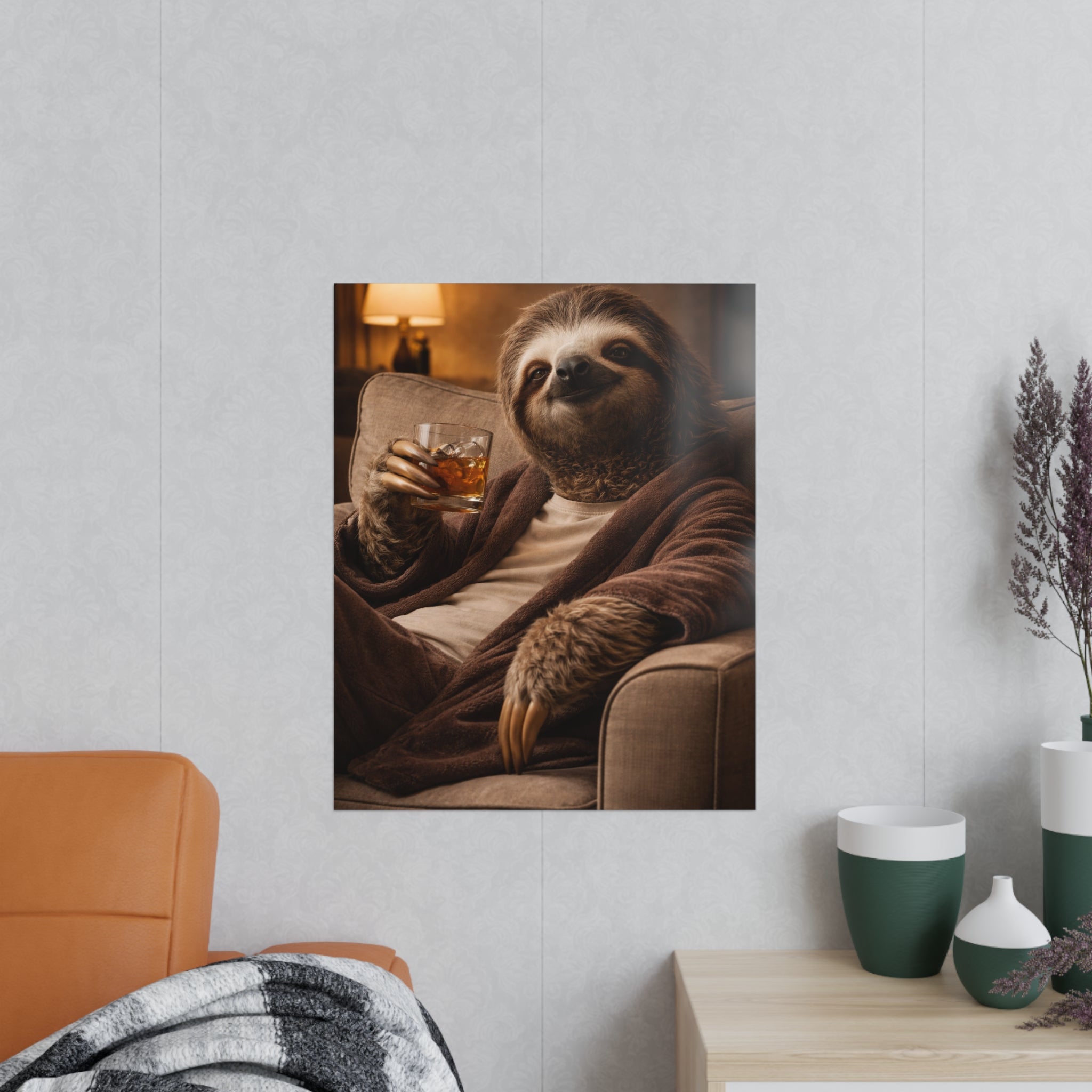 Chilliges Faultier Poster