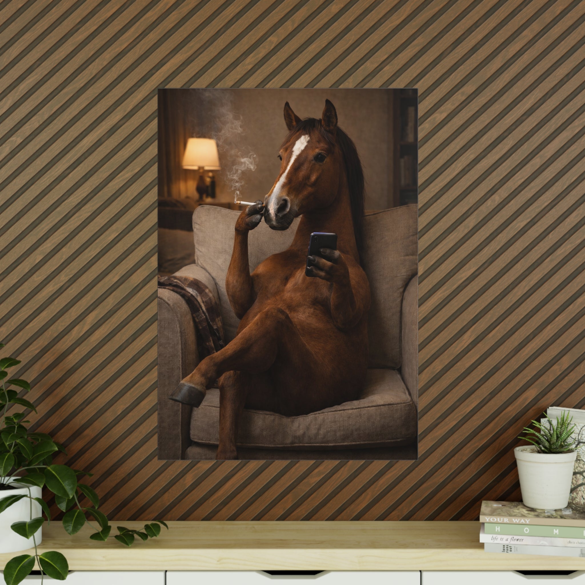 Chilliges Pferd Poster