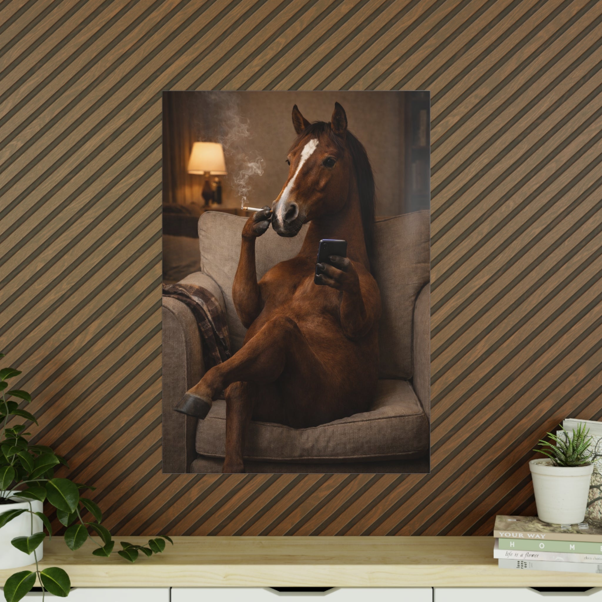 Chilliges Pferd Poster