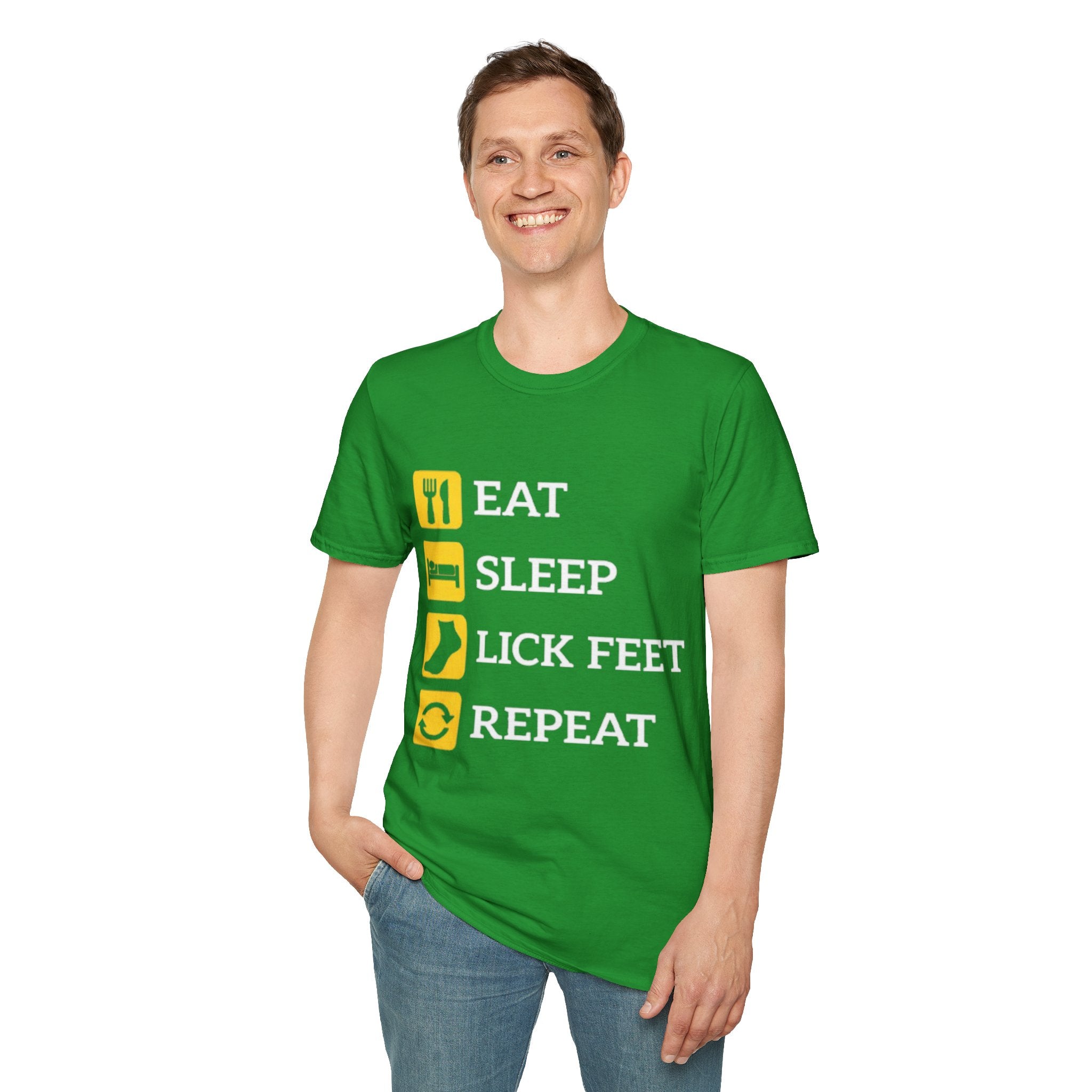 Eat sleep lick feet repeat shirt