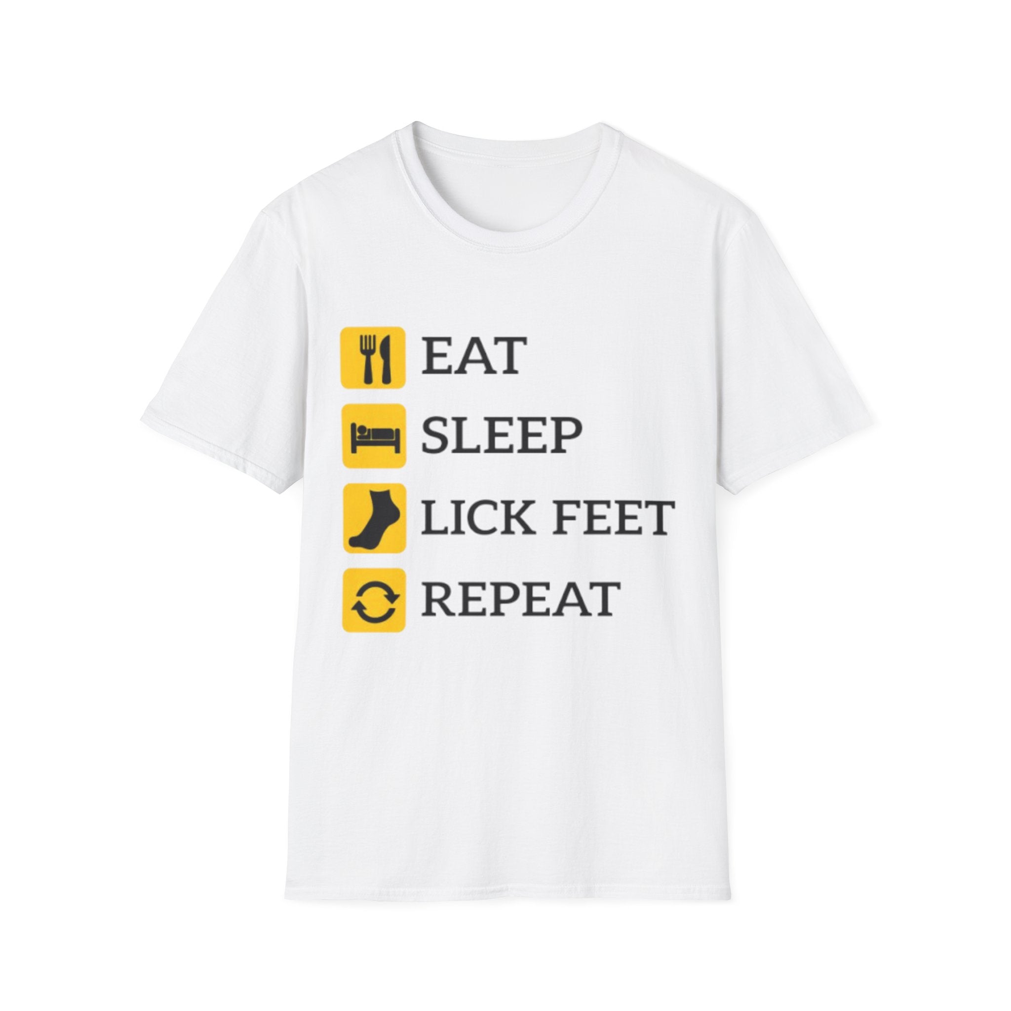 Eat sleep lick feet repeat shirt