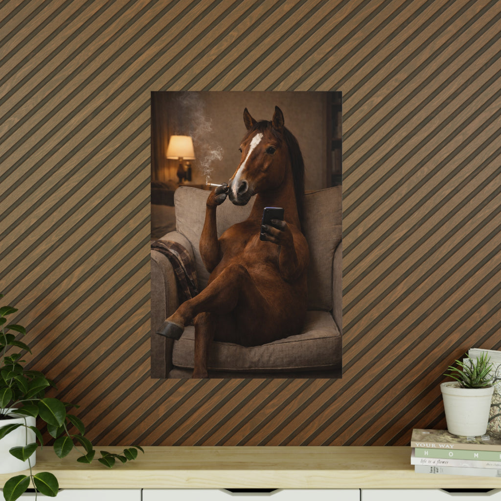 Chilliges Pferd Poster