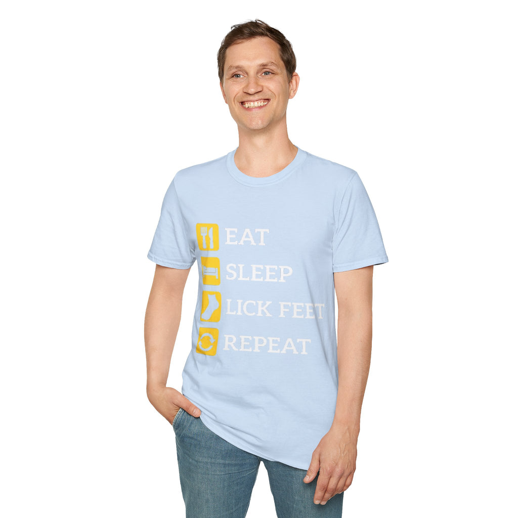Eat sleep lick feet repeat shirt