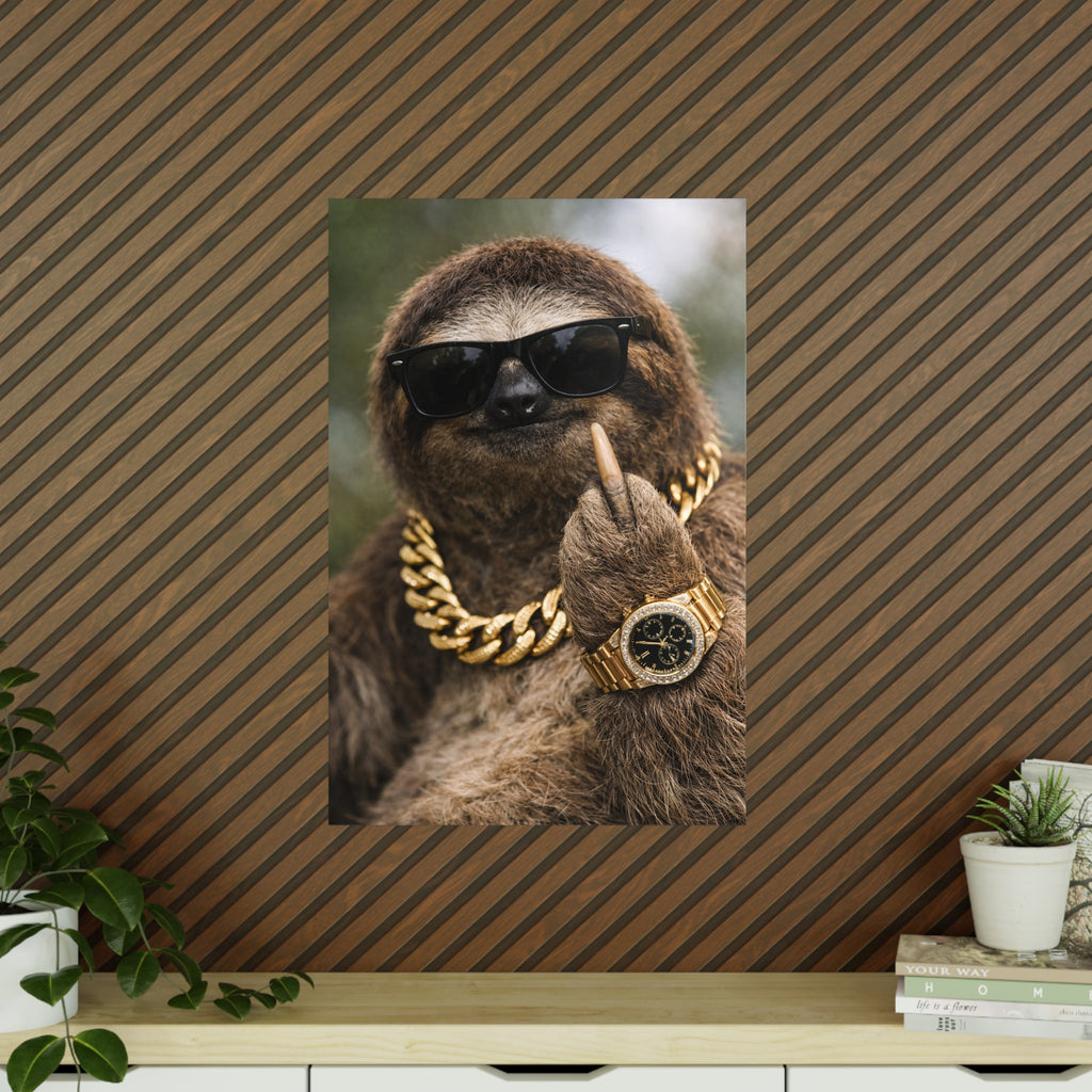 Chilliges Faultier Poster