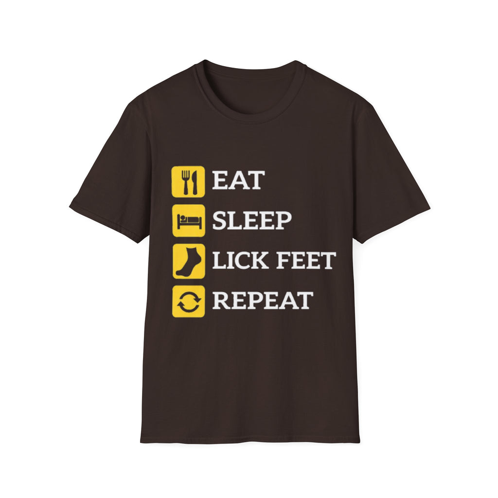 Eat sleep lick feet repeat shirt