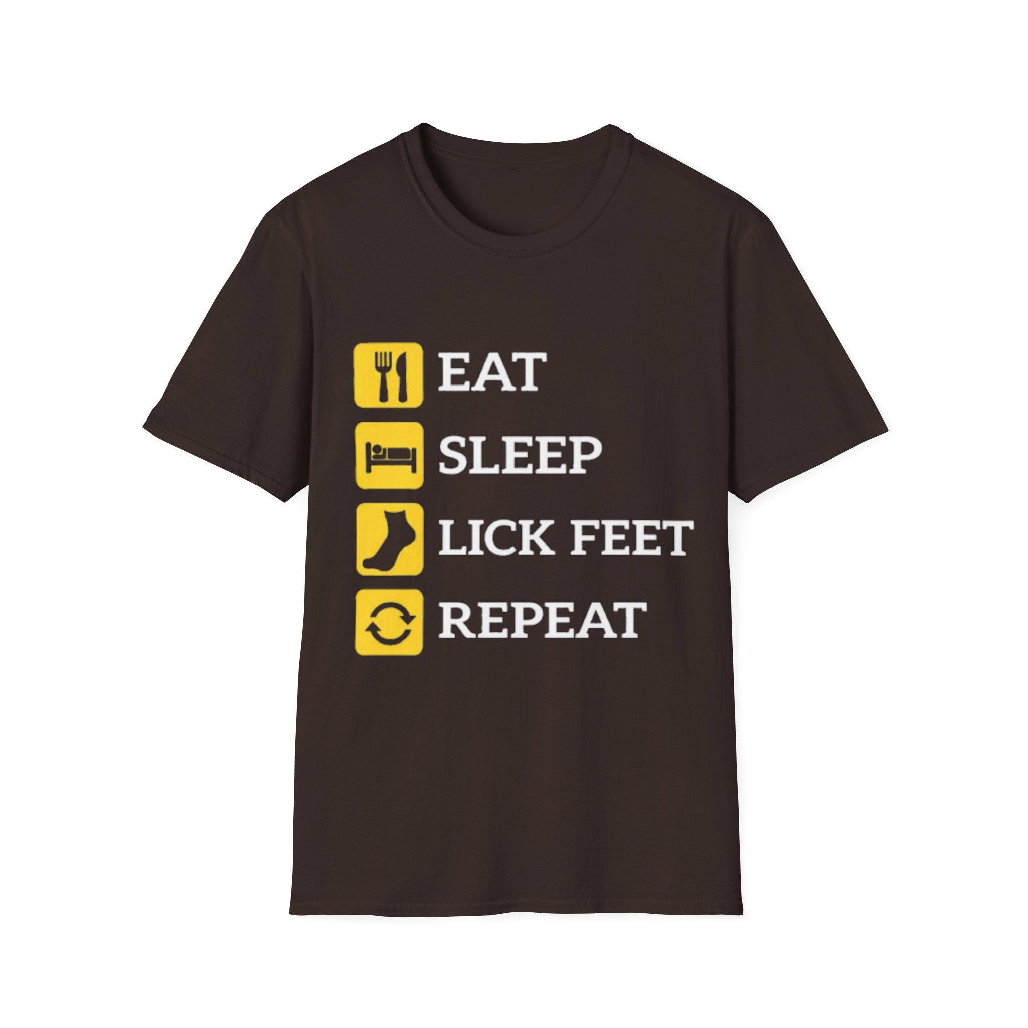 Eat sleep lick feet repeat shirt