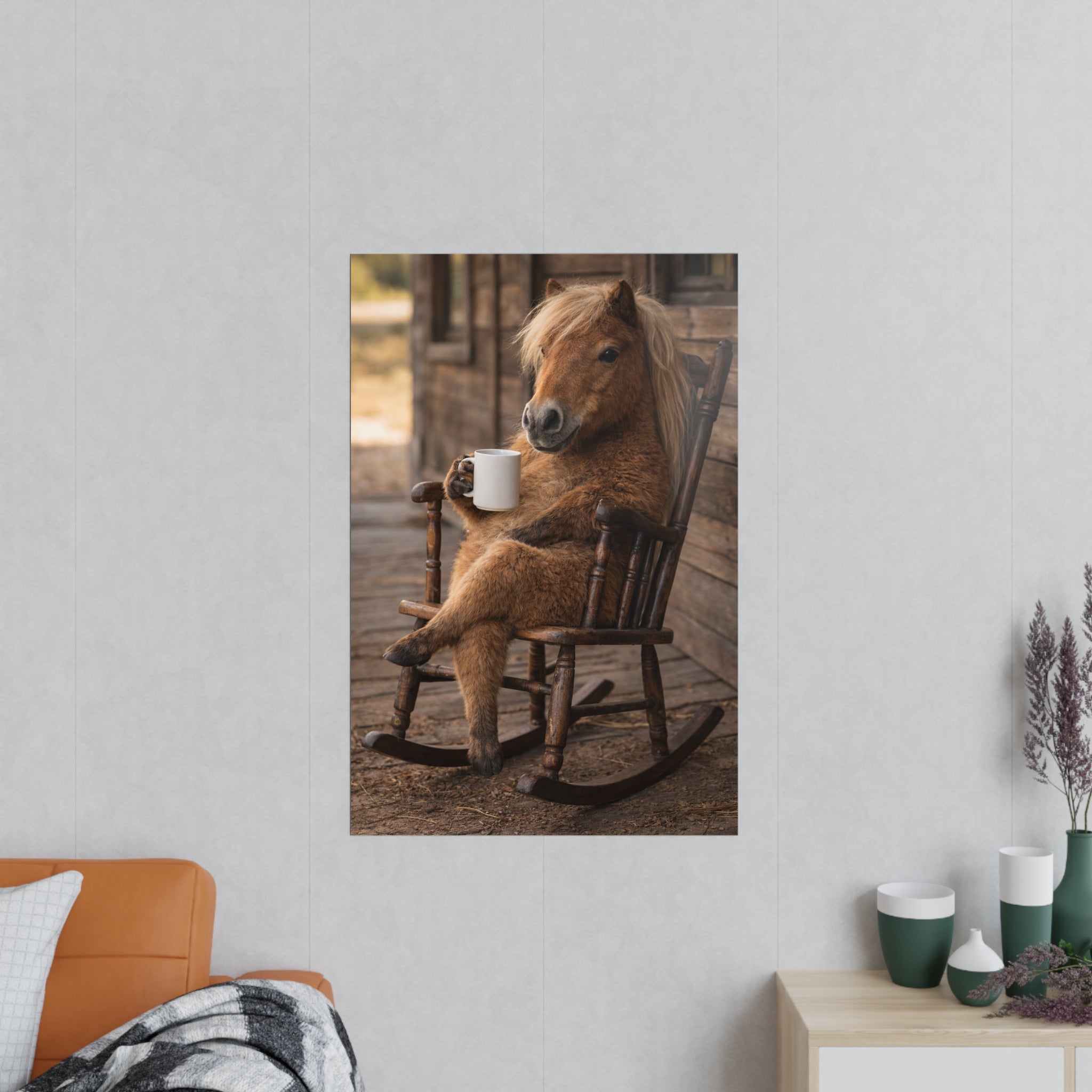 Chilliges Pferd Poster