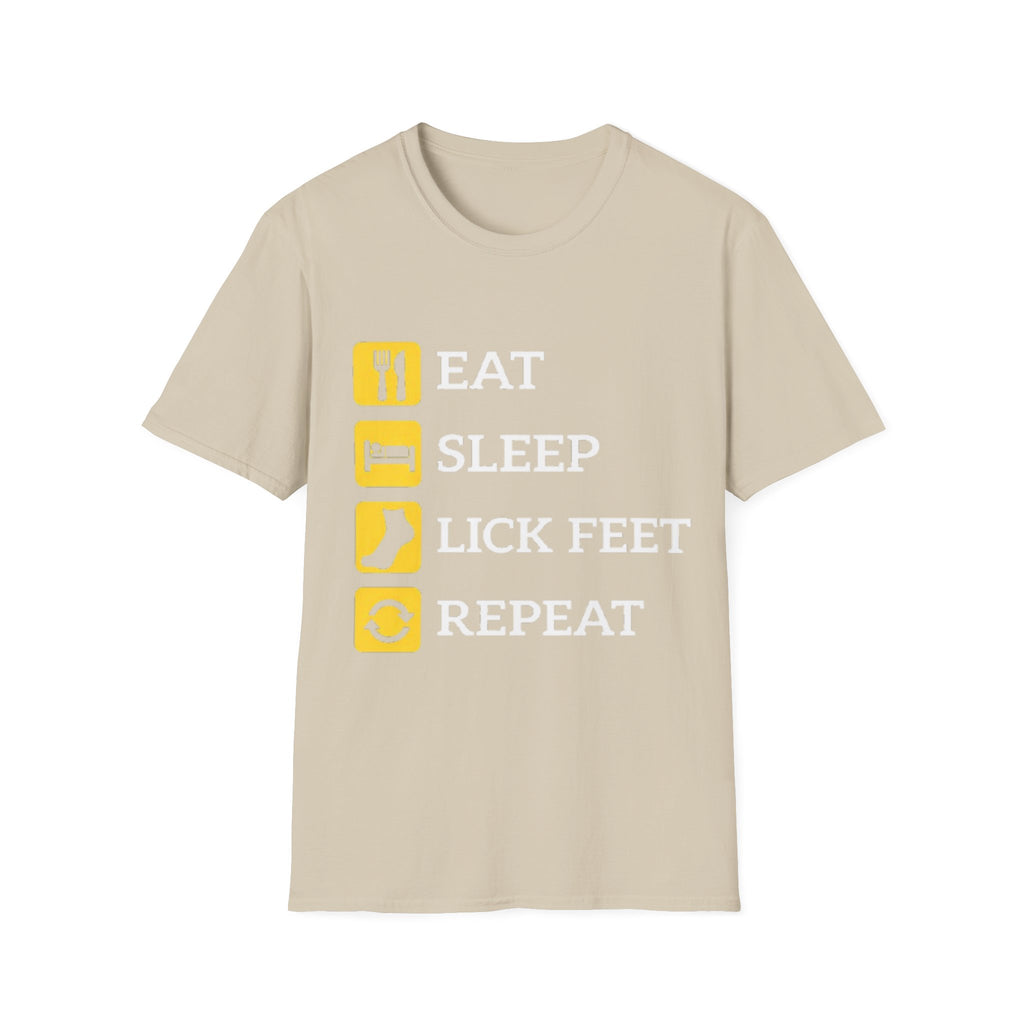 Eat sleep lick feet repeat shirt