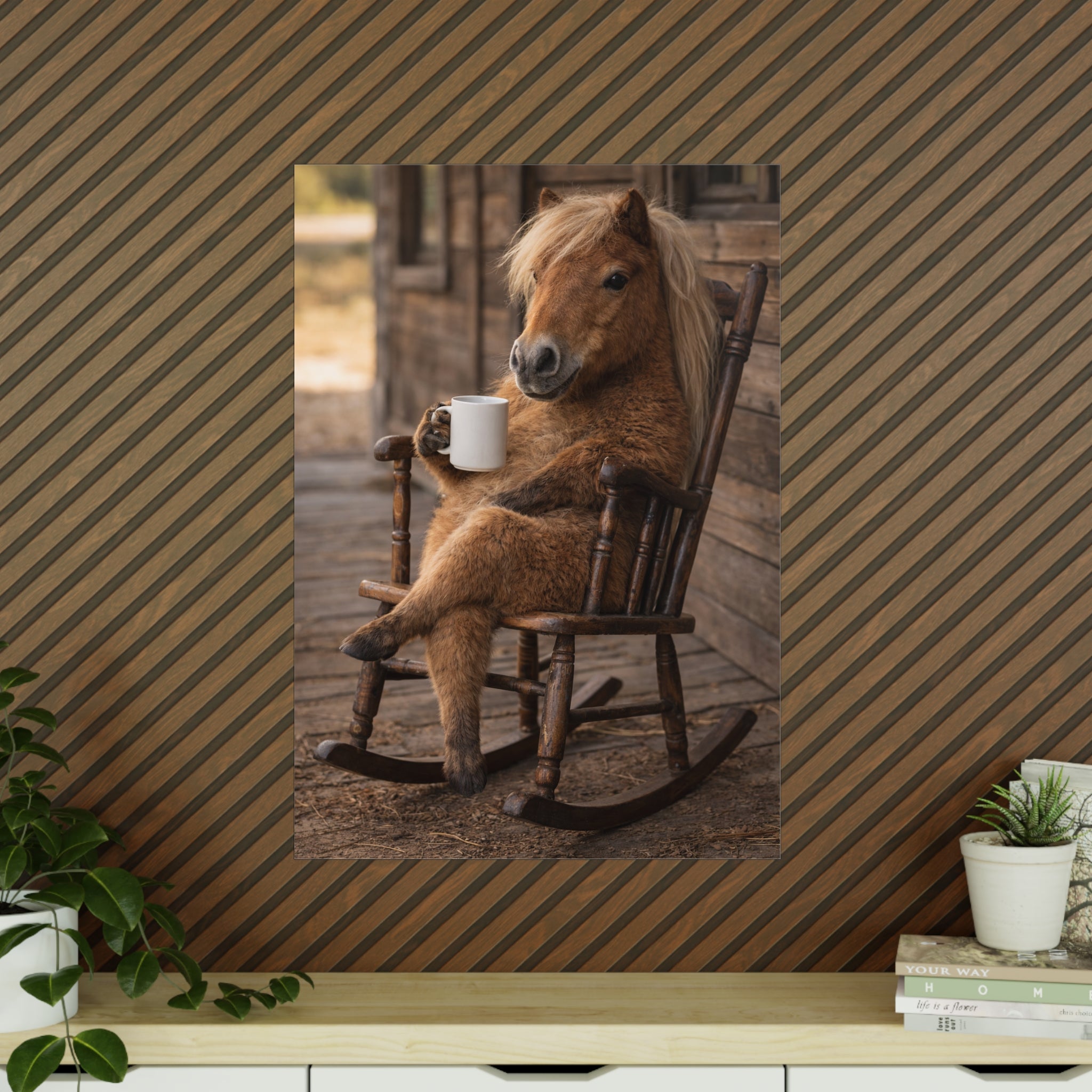 Chilliges Pferd Poster