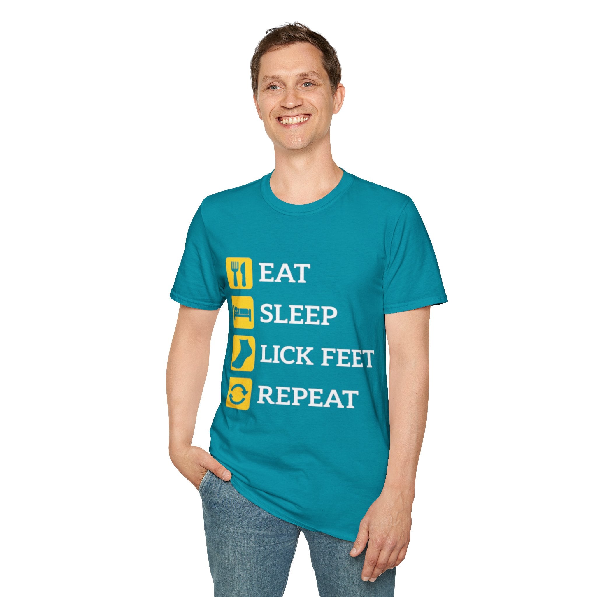 Eat sleep lick feet repeat shirt