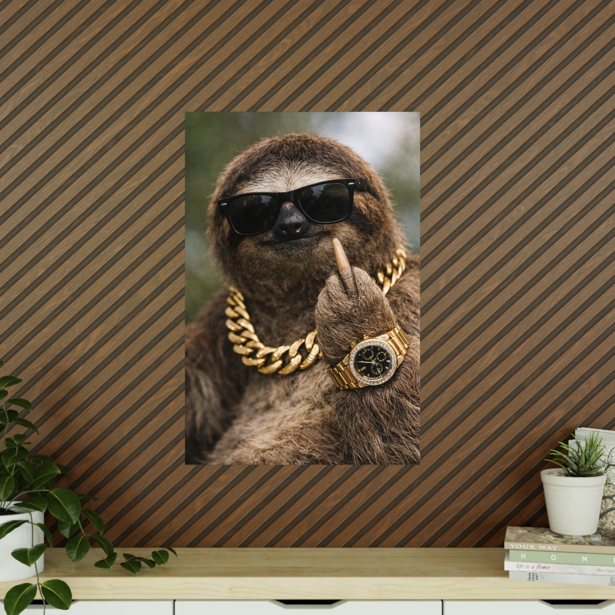 Chilliges Faultier Poster