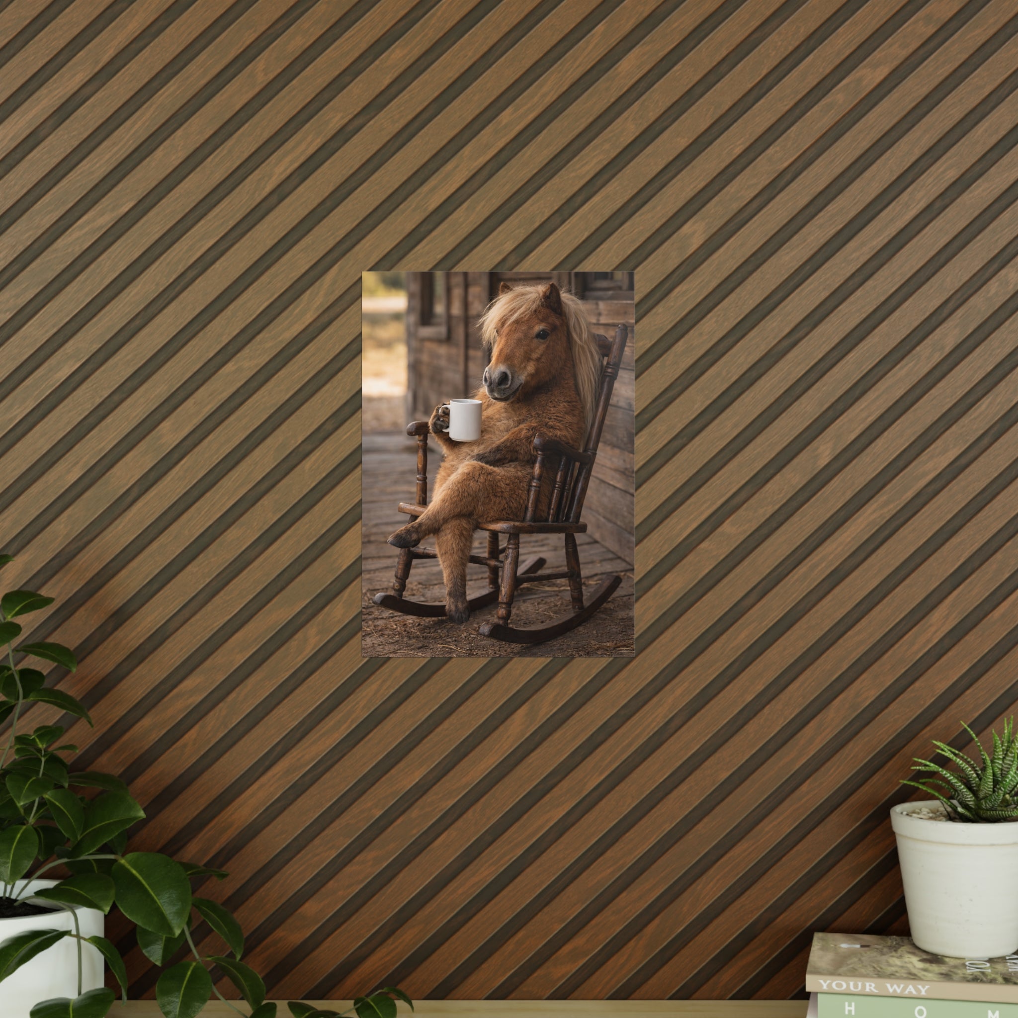 Chilliges Pferd Poster
