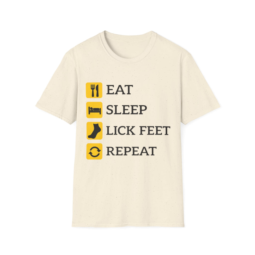 Eat sleep lick feet repeat shirt