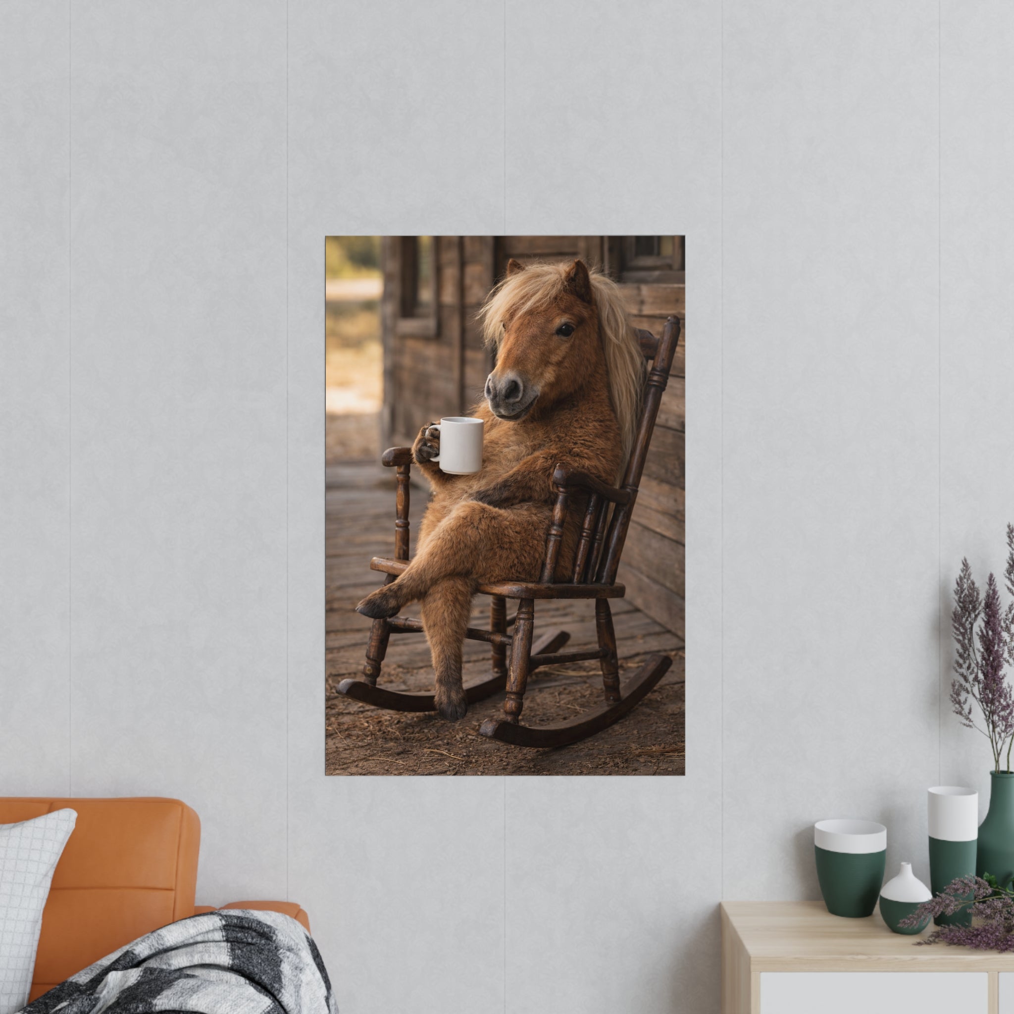 Chilliges Pferd Poster