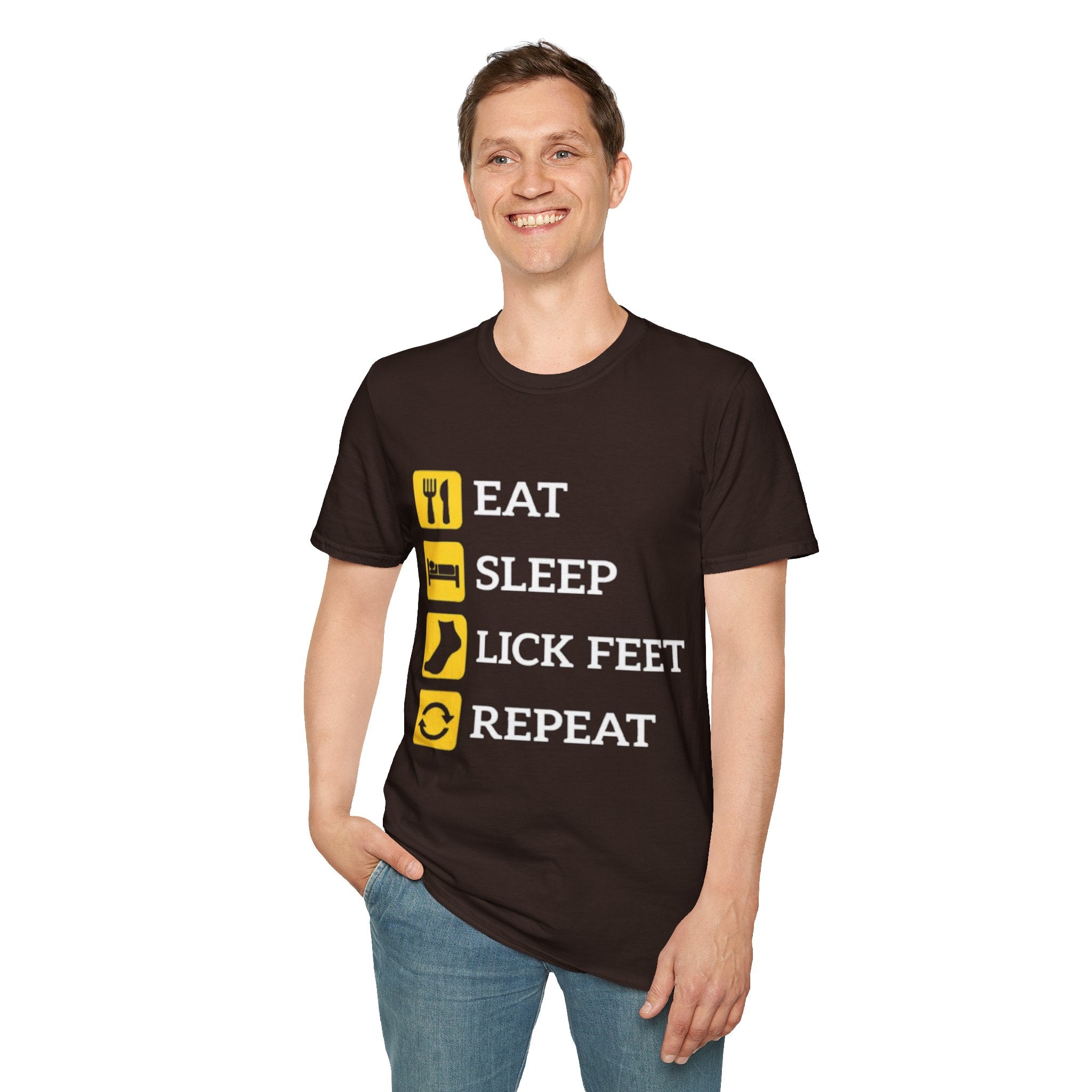 Eat sleep lick feet repeat shirt
