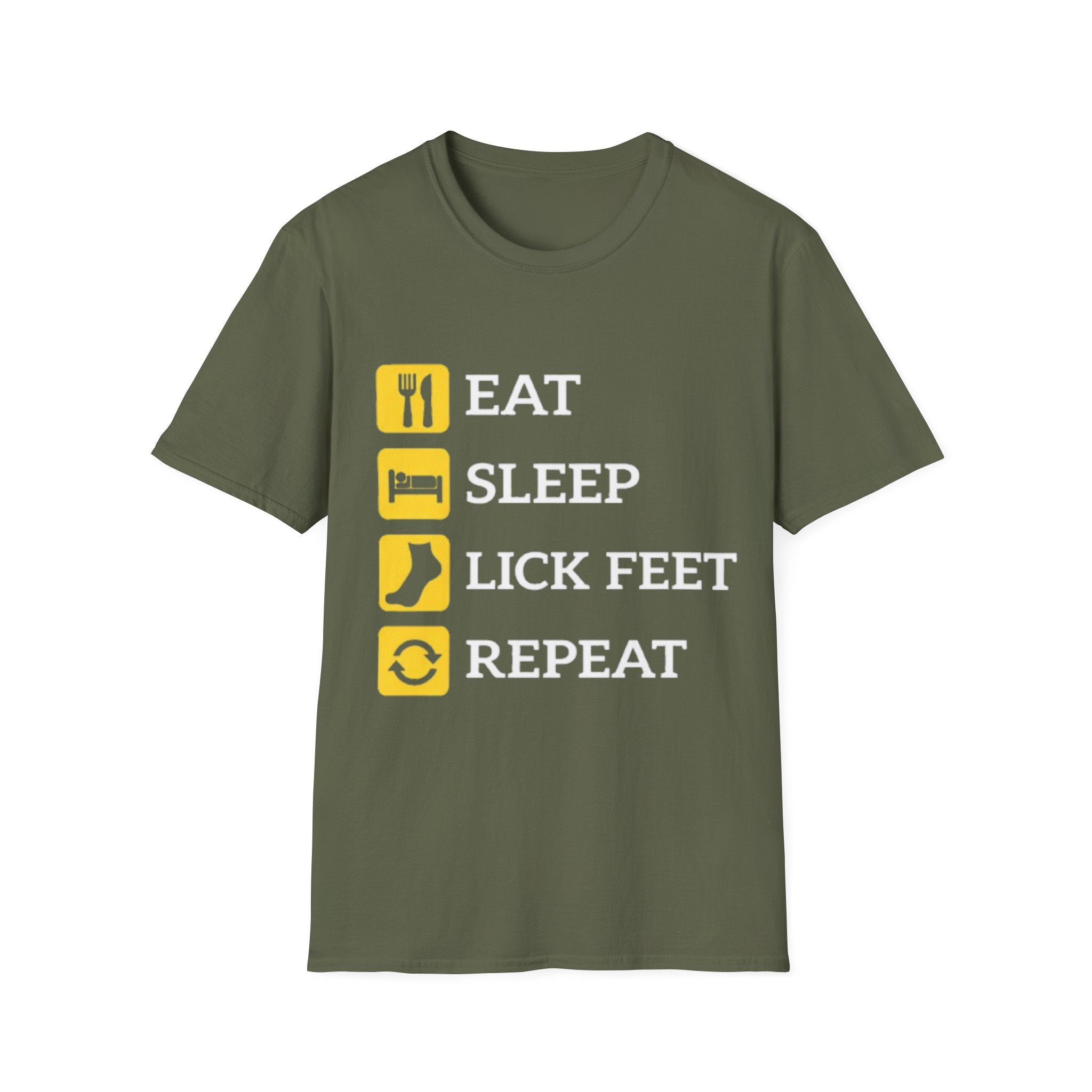 Eat sleep lick feet repeat shirt