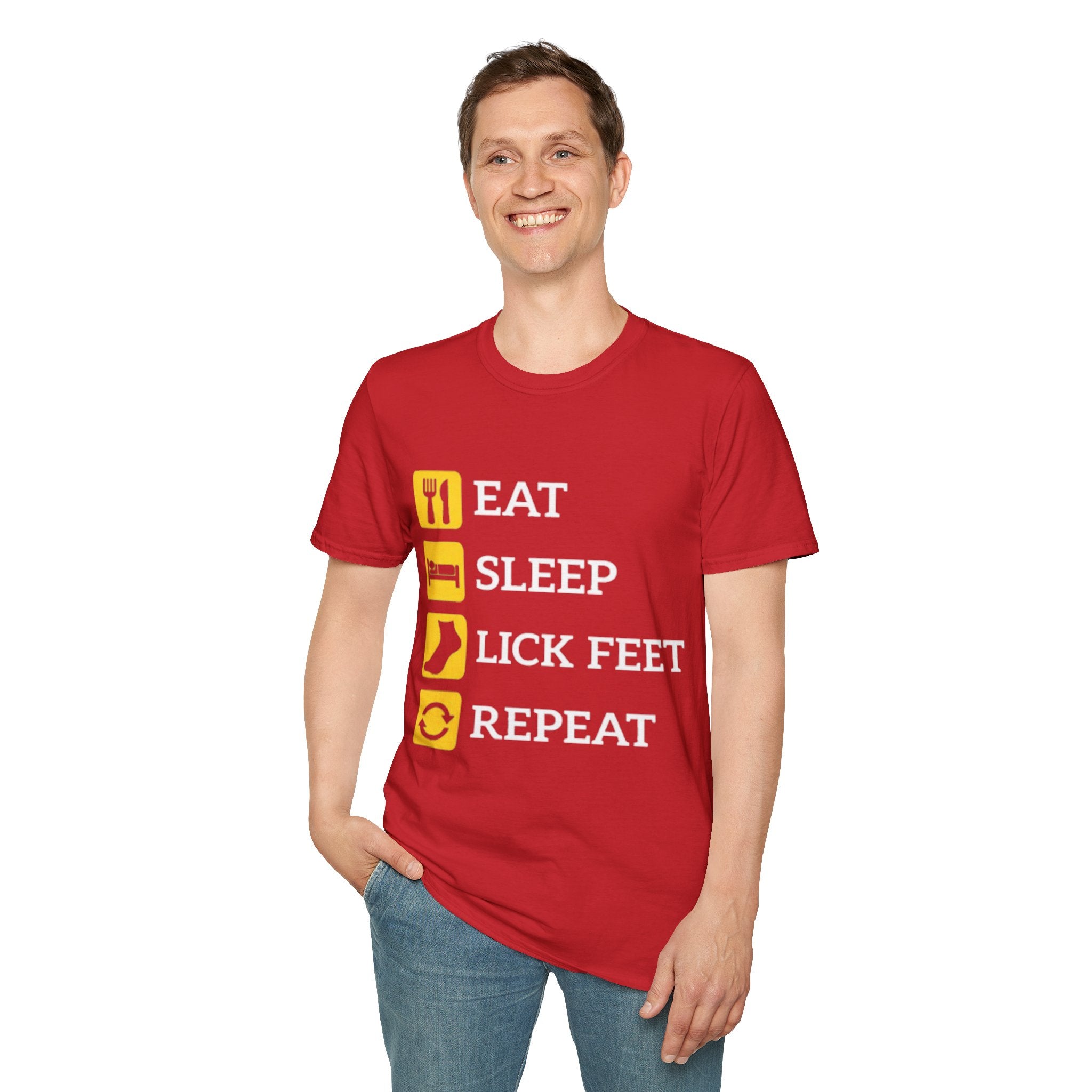 Eat sleep lick feet repeat shirt