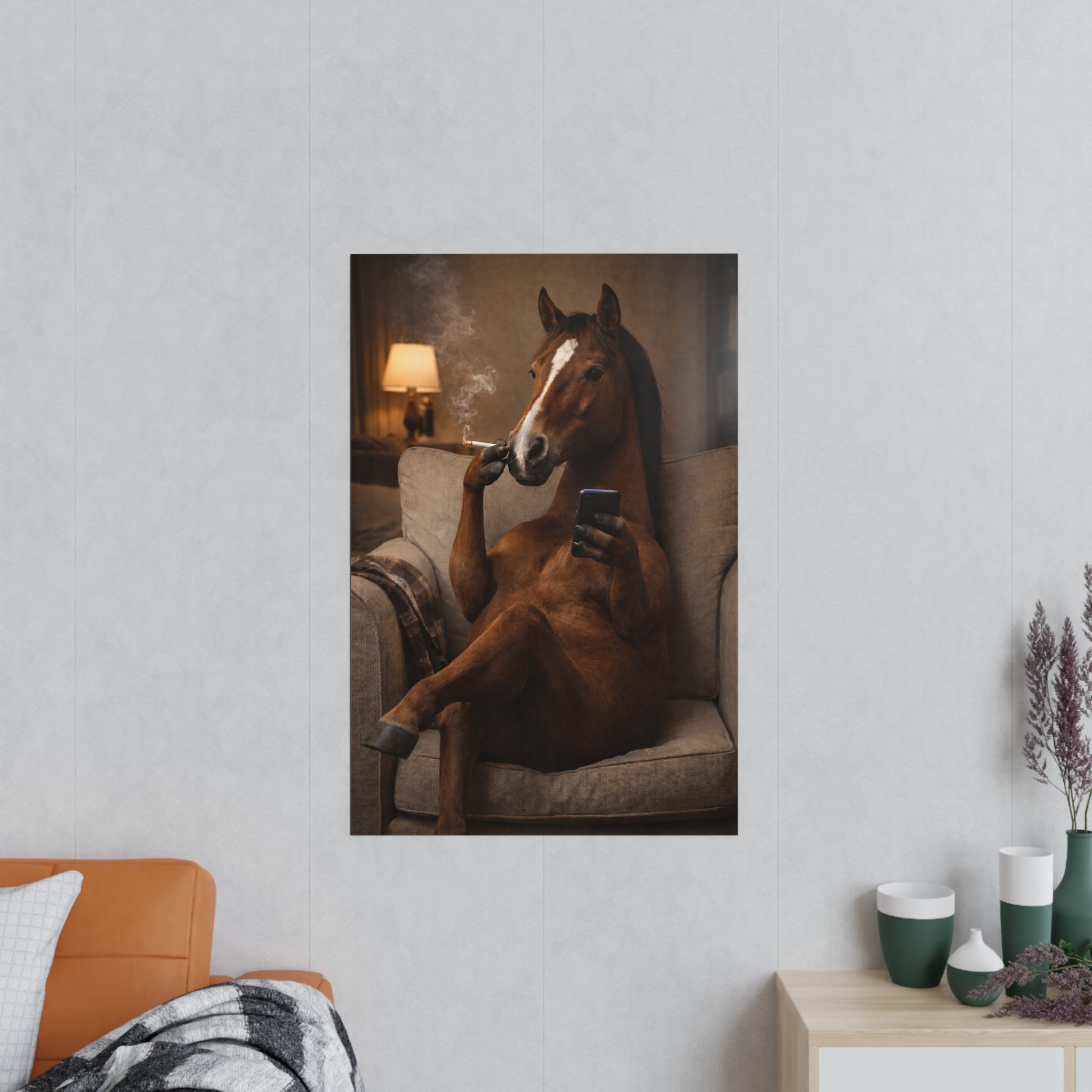 Chilliges Pferd Poster