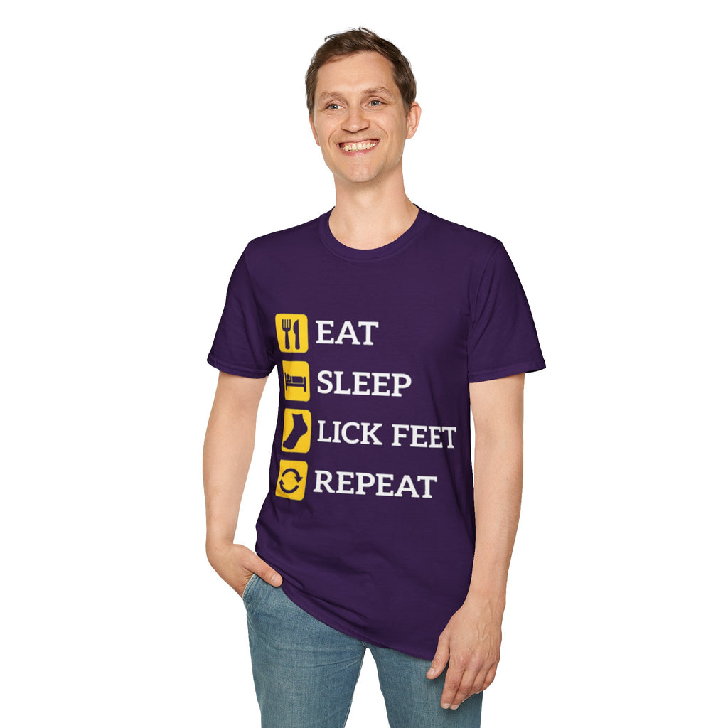 Eat sleep lick feet repeat shirt