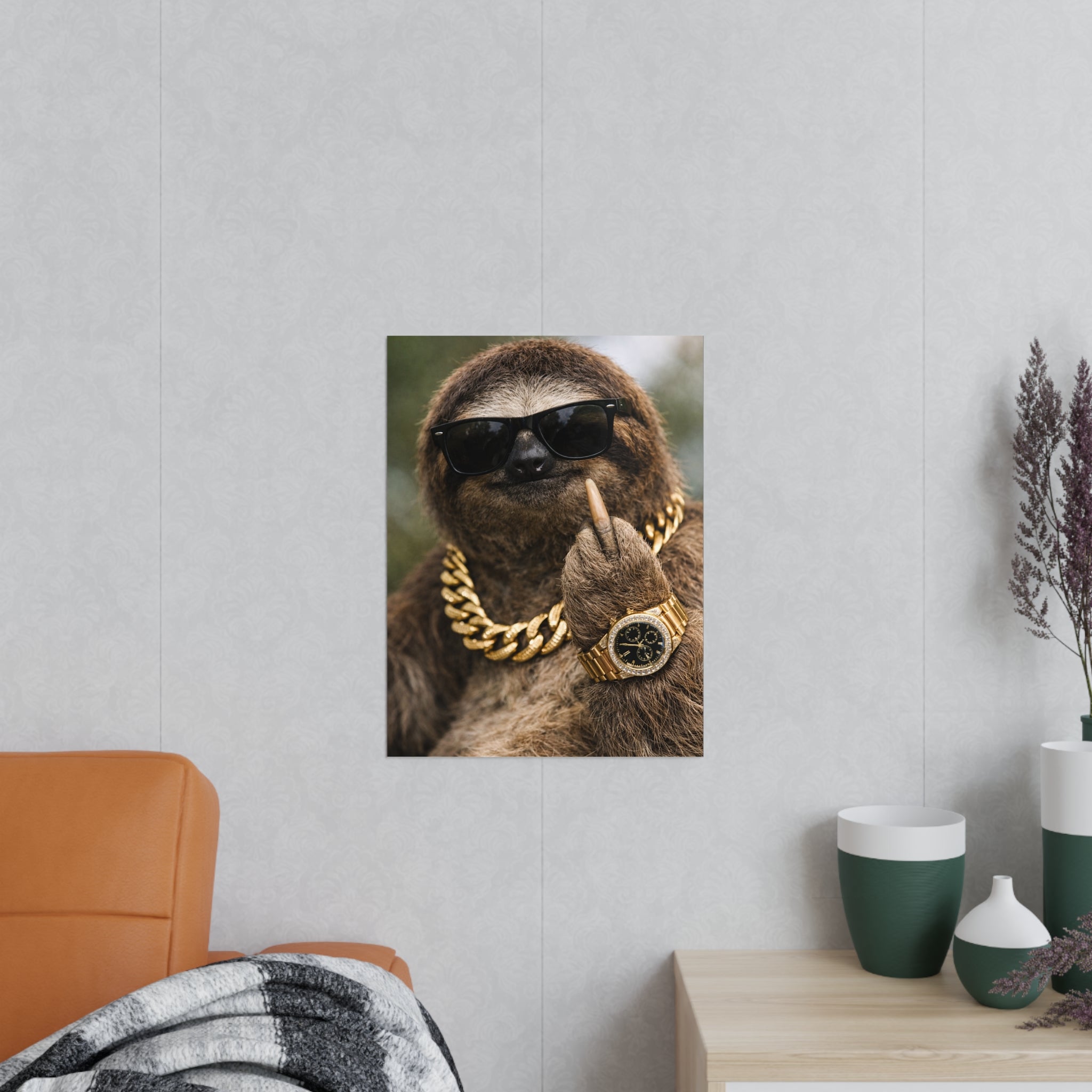 Chilliges Faultier Poster