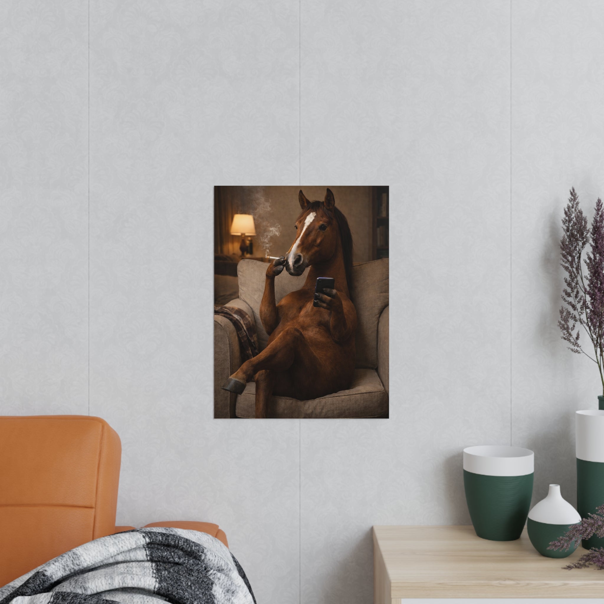 Chilliges Pferd Poster