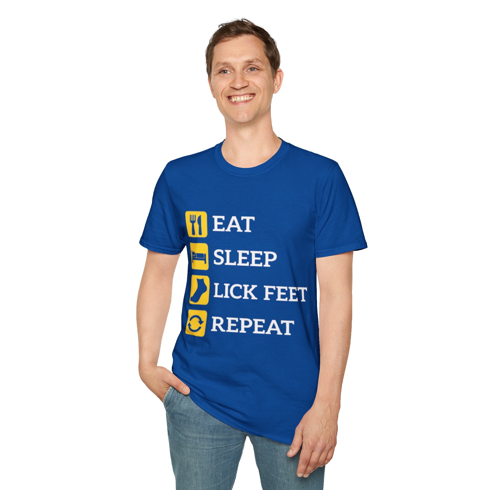 Eat sleep lick feet repeat shirt