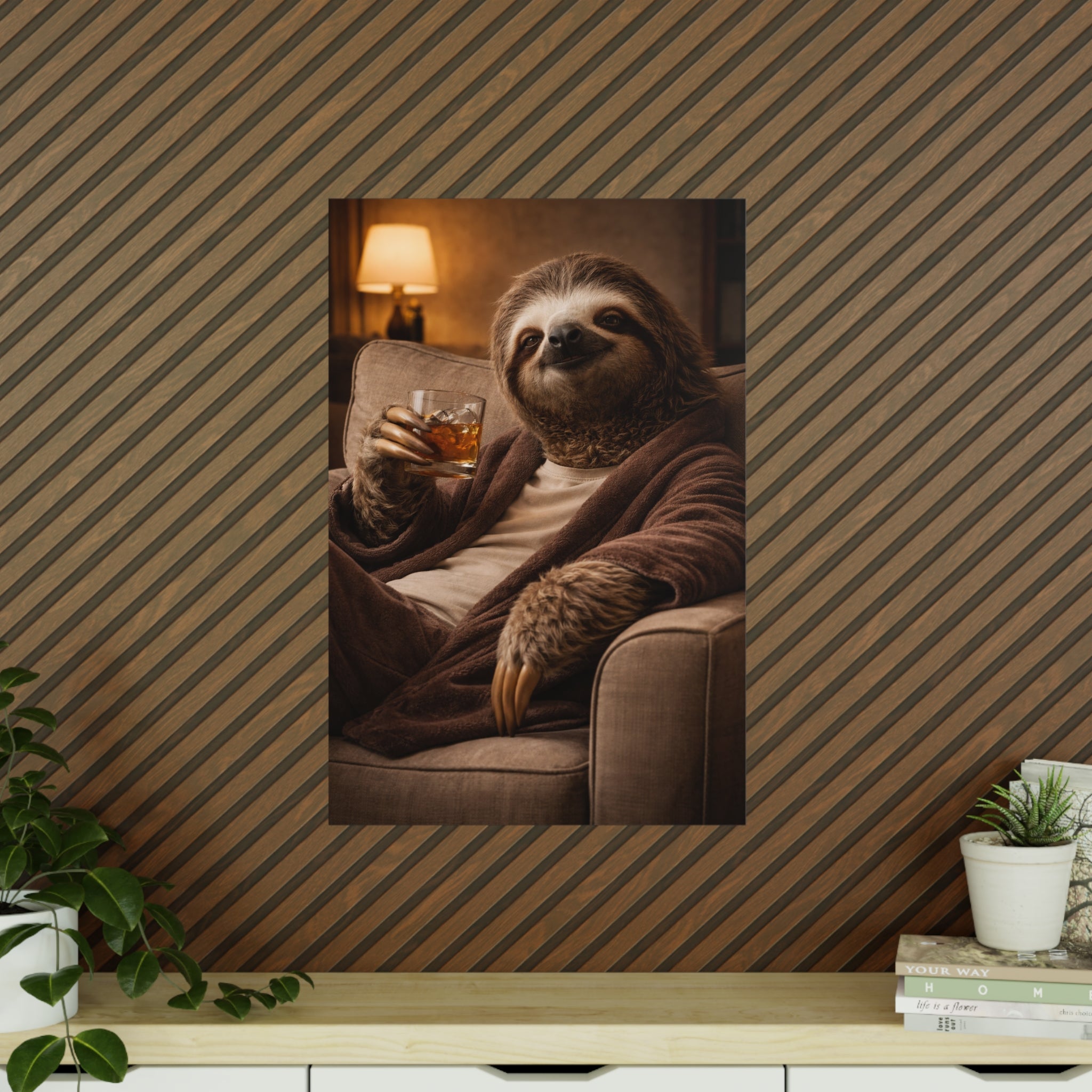 Chilliges Faultier Poster