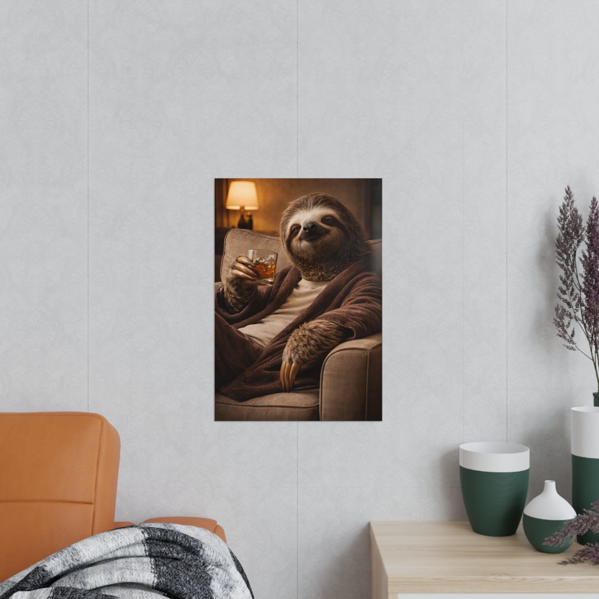 Chilliges Faultier Poster