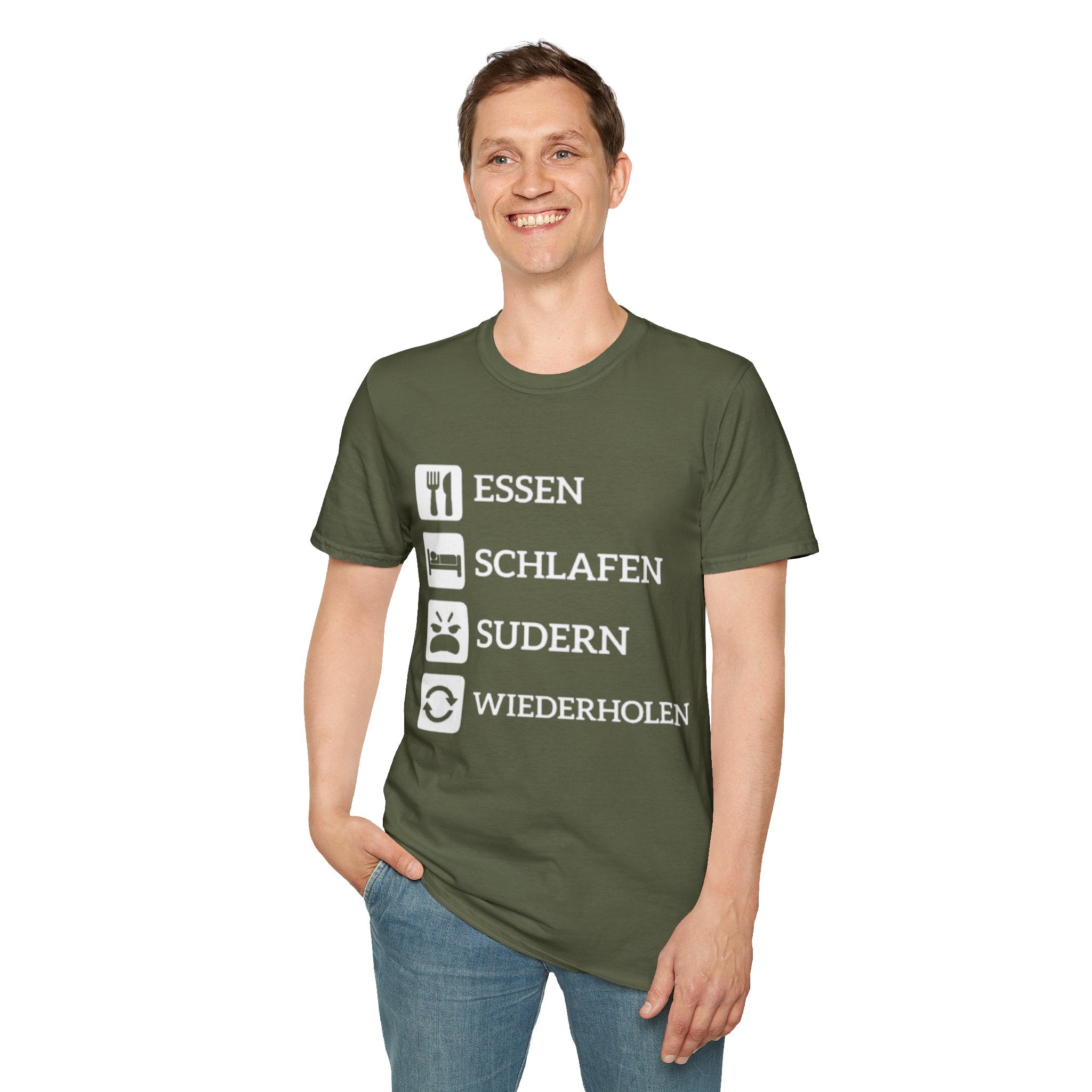Essen Schlafen Sudern Wiederholen Shirt
