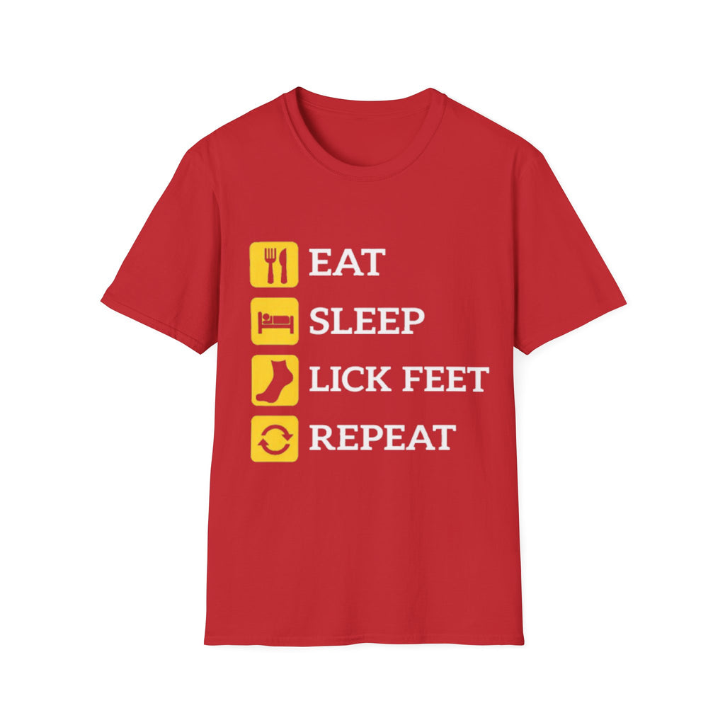 Eat sleep lick feet repeat shirt