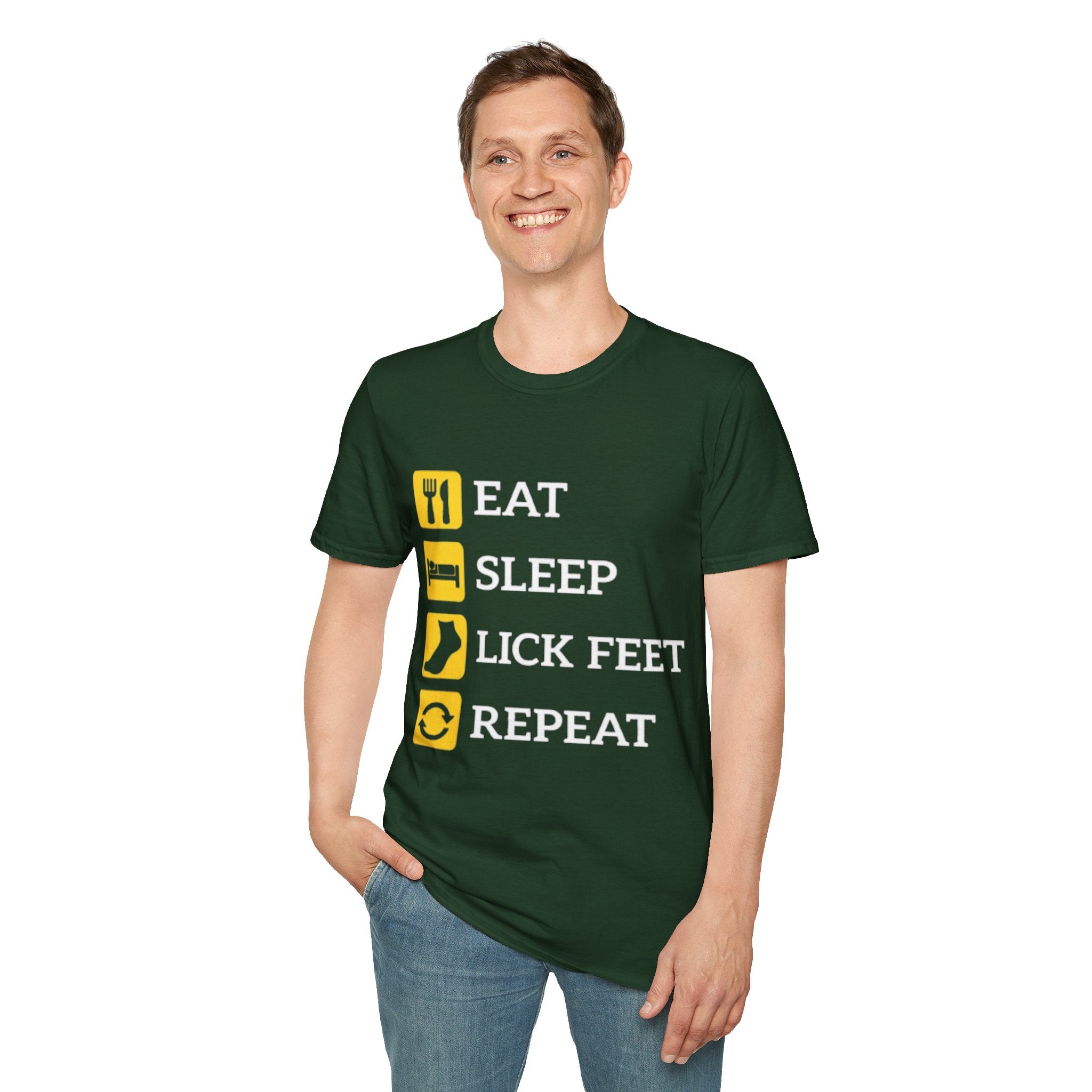 Eat sleep lick feet repeat shirt