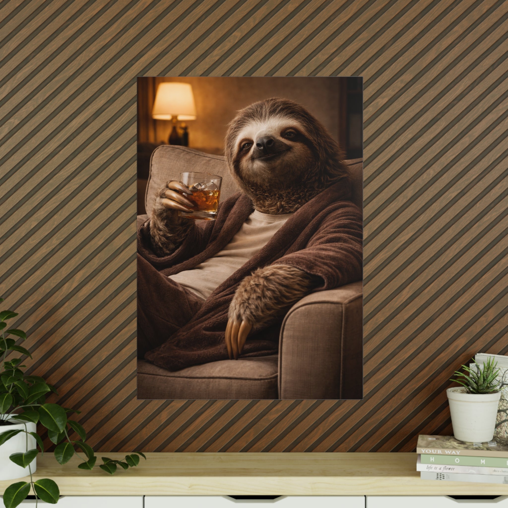 Chilliges Faultier Poster