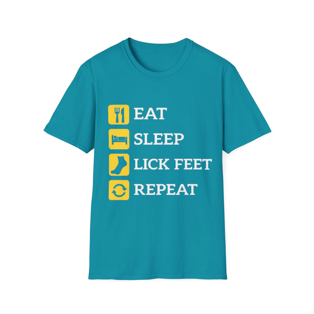 Eat sleep lick feet repeat shirt
