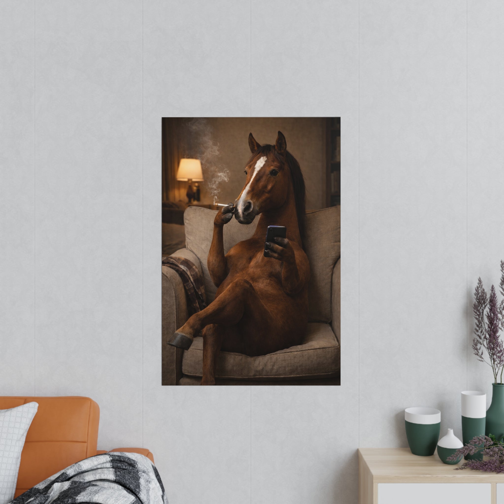 Chilliges Pferd Poster