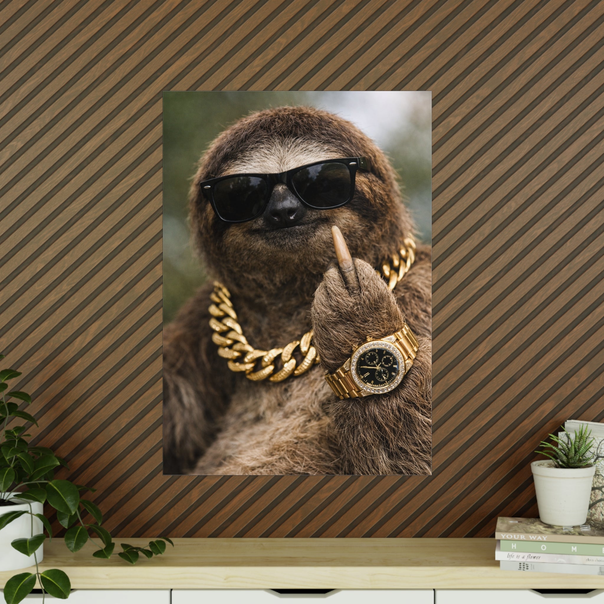 Chilliges Faultier Poster