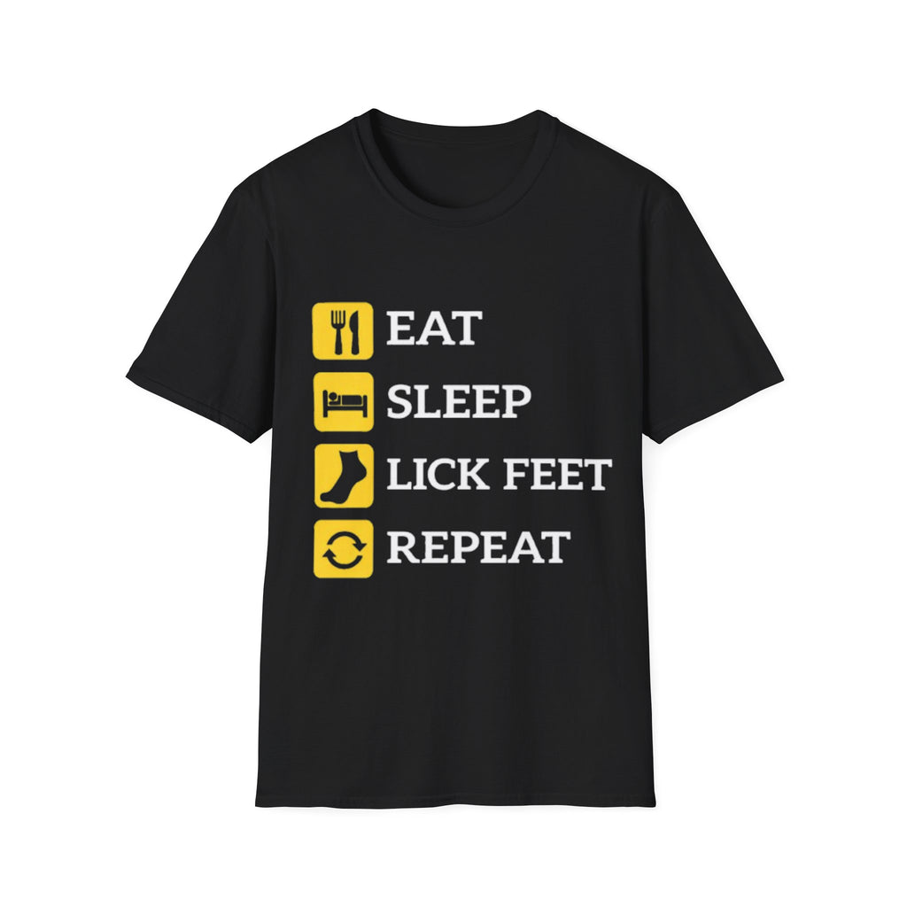 Eat sleep lick feet repeat shirt