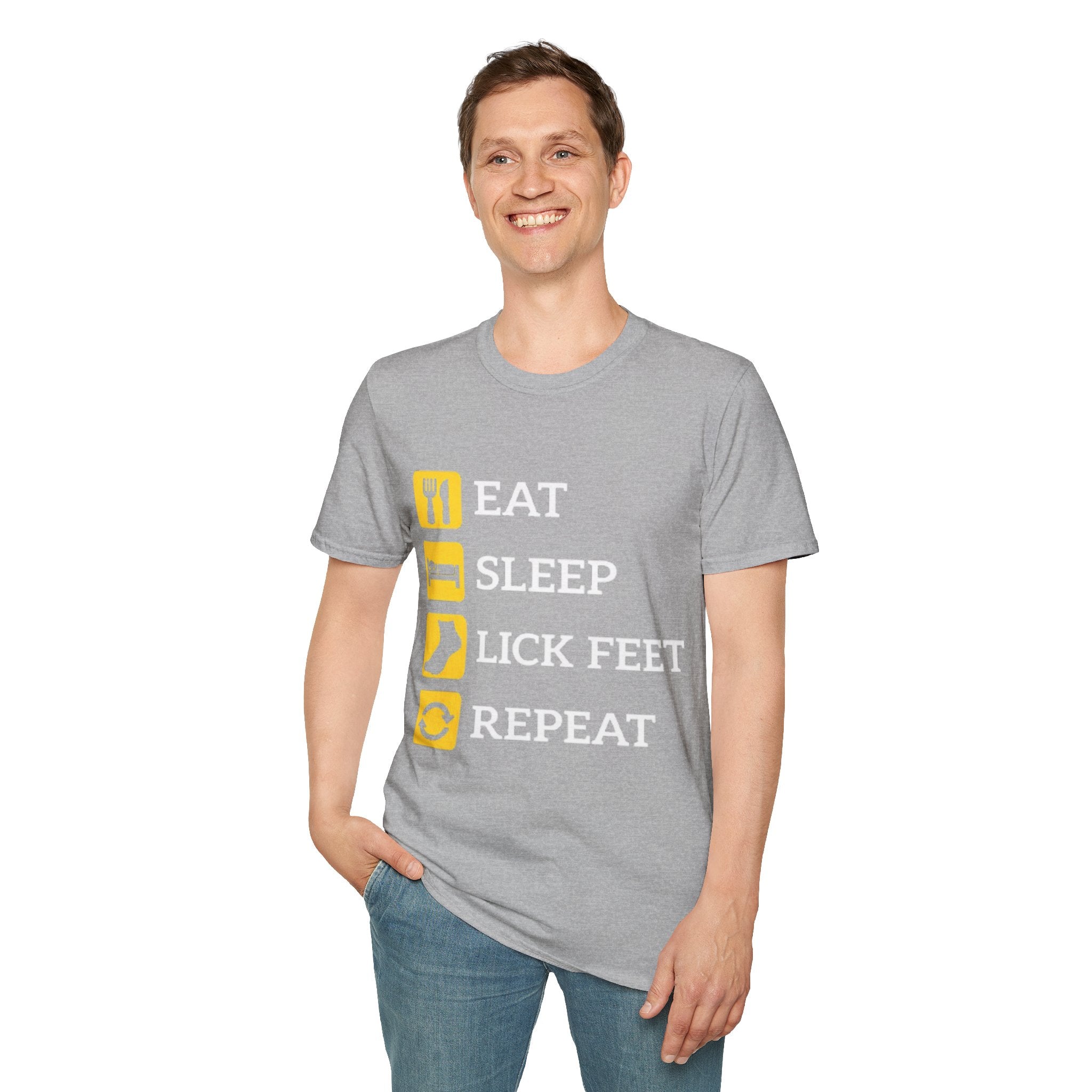 Eat sleep lick feet repeat shirt